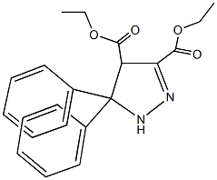 diethyl 5,5-diphenyl-4,5-dihydro-1H-pyrazole-3,4-dicarboxylate 结构式