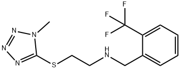 2-[(1-methyl-1H-tetraazol-5-yl)sulfanyl]-N-[2-(trifluoromethyl)benzyl]ethanamine 结构式