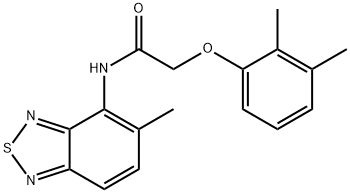 2-(2,3-dimethylphenoxy)-N-(5-methyl-2,1,3-benzothiadiazol-4-yl)acetamide 结构式
