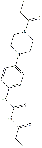 N-propionyl-N'-[4-(4-propionyl-1-piperazinyl)phenyl]thiourea 结构式