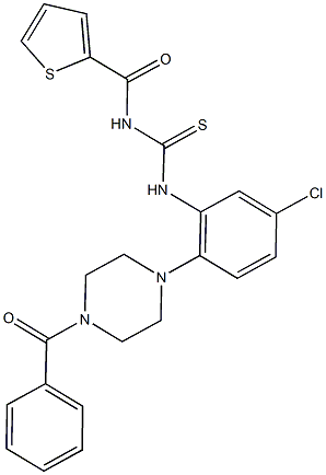 N-[2-(4-benzoyl-1-piperazinyl)-5-chlorophenyl]-N'-(2-thienylcarbonyl)thiourea 结构式