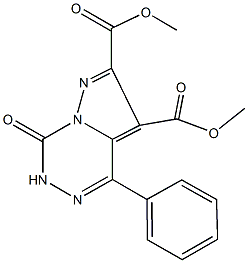 dimethyl 7-oxo-4-phenyl-6,7-dihydropyrazolo[1,5-d][1,2,4]triazine-2,3-dicarboxylate 结构式