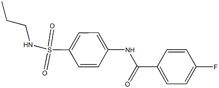 4-fluoro-N-{4-[(propylamino)sulfonyl]phenyl}benzamide 结构式