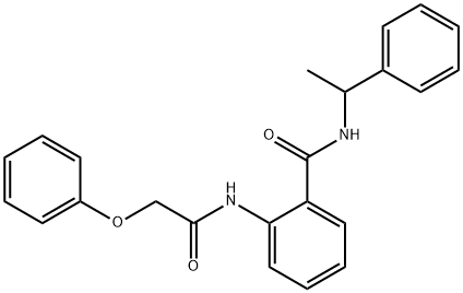 2-[(phenoxyacetyl)amino]-N-(1-phenylethyl)benzamide 结构式