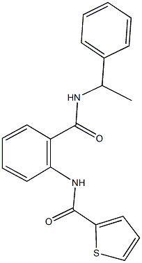 N-(2-{[(1-phenylethyl)amino]carbonyl}phenyl)-2-thiophenecarboxamide 结构式