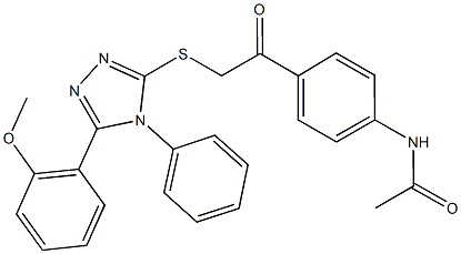 N-[4-(2-{[5-(2-methoxyphenyl)-4-phenyl-4H-1,2,4-triazol-3-yl]sulfanyl}acetyl)phenyl]acetamide 结构式