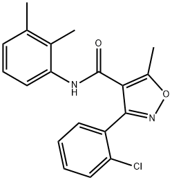 3-(2-chlorophenyl)-N-(2,3-dimethylphenyl)-5-methyl-4-isoxazolecarboxamide 结构式