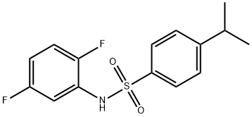 N-(2,5-difluorophenyl)-4-isopropylbenzenesulfonamide 结构式