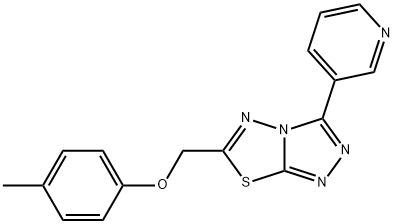 6-[(4-methylphenoxy)methyl]-3-(3-pyridinyl)[1,2,4]triazolo[3,4-b][1,3,4]thiadiazole 结构式