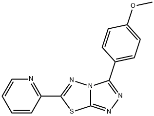 methyl 4-[6-(2-pyridinyl)[1,2,4]triazolo[3,4-b][1,3,4]thiadiazol-3-yl]phenyl ether 结构式