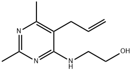 2-[(5-allyl-2,6-dimethyl-4-pyrimidinyl)amino]ethanol 结构式
