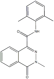 N-(2,6-dimethylphenyl)-3-methyl-4-oxo-3,4-dihydro-1-phthalazinecarboxamide 结构式