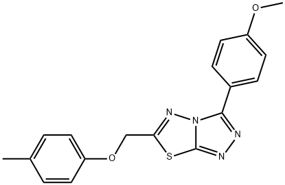 3-(4-methoxyphenyl)-6-[(4-methylphenoxy)methyl][1,2,4]triazolo[3,4-b][1,3,4]thiadiazole 结构式