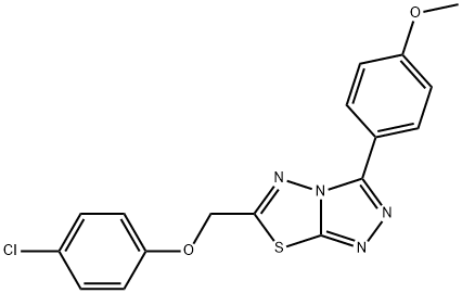 6-[(4-chlorophenoxy)methyl]-3-(4-methoxyphenyl)[1,2,4]triazolo[3,4-b][1,3,4]thiadiazole 结构式