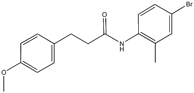 N-(4-bromo-2-methylphenyl)-3-(4-methoxyphenyl)propanamide 结构式