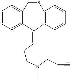 N-(3-dibenzo[b,e]thiepin-11(6H)-ylidenepropyl)-N-methyl-N-(2-propynyl)amine 结构式