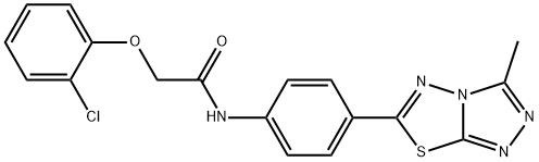 2-(2-chlorophenoxy)-N-[4-(3-methyl[1,2,4]triazolo[3,4-b][1,3,4]thiadiazol-6-yl)phenyl]acetamide 结构式