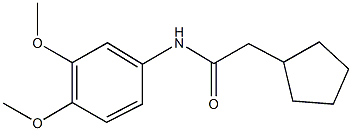 2-cyclopentyl-N-(3,4-dimethoxyphenyl)acetamide 结构式