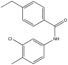 N-(3-chloro-4-methylphenyl)-4-ethylbenzamide 结构式