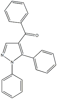 (1,5-diphenyl-1H-pyrazol-4-yl)(phenyl)methanone 结构式