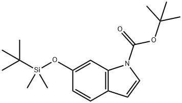 tert-butyl 6-{[tert-butyl(dimethyl)silyl]oxy}-1H-indole-1-carboxylate 结构式