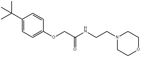 2-(4-tert-butylphenoxy)-N-[2-(4-morpholinyl)ethyl]acetamide 结构式