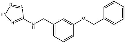 N-[3-(benzyloxy)benzyl]-2H-tetraazol-5-amine 结构式