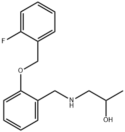 1-({2-[(2-fluorobenzyl)oxy]benzyl}amino)-2-propanol 结构式