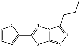 6-(2-furyl)-3-propyl[1,2,4]triazolo[3,4-b][1,3,4]thiadiazole 结构式