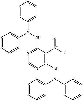 4,6-bis(2,2-diphenylhydrazino)-5-nitropyrimidine 结构式