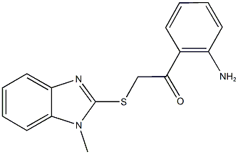 1-(2-aminophenyl)-2-[(1-methyl-1H-benzimidazol-2-yl)sulfanyl]ethanone 结构式