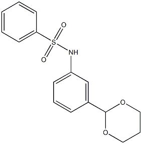 N-[3-(1,3-dioxan-2-yl)phenyl]benzenesulfonamide 结构式