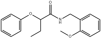 N-(2-methoxybenzyl)-2-phenoxybutanamide 结构式