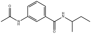 3-(acetylamino)-N-(sec-butyl)benzamide 结构式