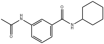 3-(acetylamino)-N-cyclohexylbenzamide 结构式