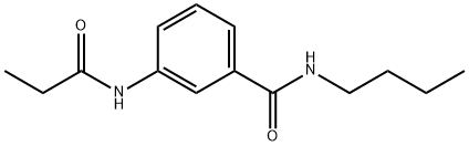 N-butyl-3-(propionylamino)benzamide 结构式