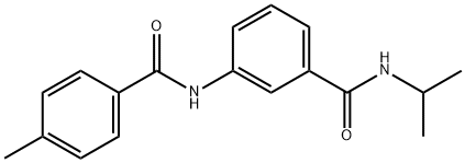 N-isopropyl-3-[(4-methylbenzoyl)amino]benzamide 结构式