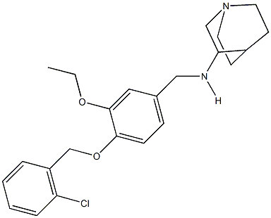 N-(1-azabicyclo[2.2.2]oct-3-yl)-N-{4-[(2-chlorobenzyl)oxy]-3-ethoxybenzyl}amine 结构式