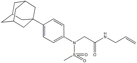 2-[4-(1-adamantyl)(methylsulfonyl)anilino]-N-allylacetamide 结构式