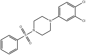 1-(3,4-dichlorophenyl)-4-(phenylsulfonyl)piperazine 结构式