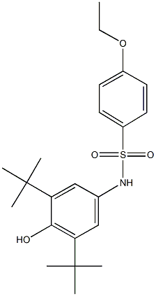 N-(3,5-ditert-butyl-4-hydroxyphenyl)-4-ethoxybenzenesulfonamide 结构式