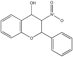 3-nitro-2-phenyl-4-chromanol 结构式