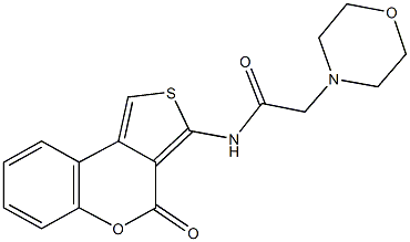 2-(4-morpholinyl)-N-(4-oxo-4H-thieno[3,4-c]chromen-3-yl)acetamide 结构式