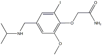 2-{2-iodo-4-[(isopropylamino)methyl]-6-methoxyphenoxy}acetamide 结构式