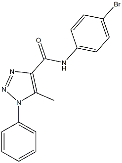 N-(4-bromophenyl)-5-methyl-1-phenyl-1H-1,2,3-triazole-4-carboxamide 结构式