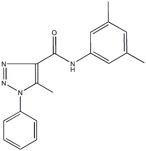 N-(3,5-dimethylphenyl)-5-methyl-1-phenyl-1H-1,2,3-triazole-4-carboxamide 结构式