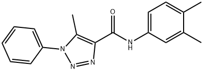 N-(3,4-dimethylphenyl)-5-methyl-1-phenyl-1H-1,2,3-triazole-4-carboxamide 结构式