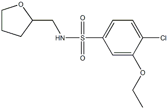 4-chloro-3-ethoxy-N-(tetrahydro-2-furanylmethyl)benzenesulfonamide 结构式