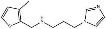 3-(1H-imidazol-1-yl)-N-[(3-methyl-2-thienyl)methyl]-1-propanamine 结构式