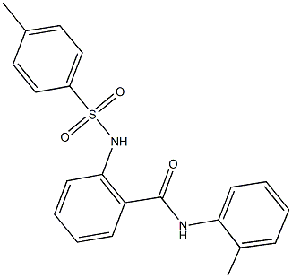 N-(2-methylphenyl)-2-{[(4-methylphenyl)sulfonyl]amino}benzamide 结构式